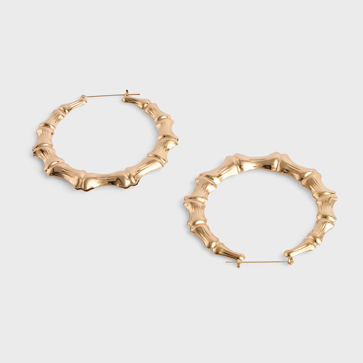Buy Gold Pleated Big Round Hoop Earrings Online - W for Woman